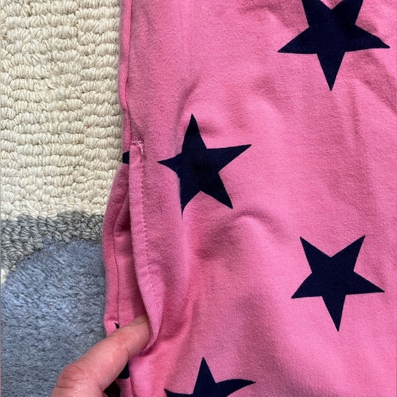 Primary Kids Star Sweatshirt (Size 6-7, Pink with Navy Stars, Pockets!) - Picture 4 of 9